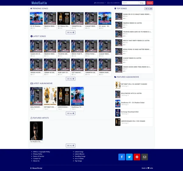 Auto Index PHP Music Script